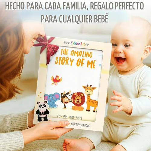 Vista 7 de Libro de recuerdos de bebé para niño o niña First 5 Años Baby Keepsake