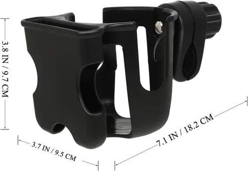 Vista 8 de Soporte para botellas de cochecito para bebidas y teléfonos, material ligero, clip conveniente, cochecito, caminantes de compras