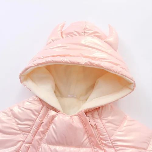 Vista 4 de Traje de nieve grueso de invierno para bebé con lindo estampado de dibujos animados con capucha impermeable ropa de nieve