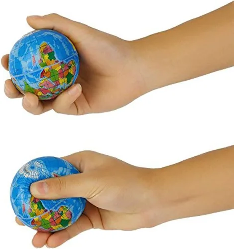 Vista 2 de Mini bolas de estrés de globo exprimible de 2.48 pulgadas, bolas de alivio de tensión, recuerdo de fiesta, bola de globo de PU suave