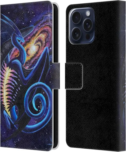 Vista 230 de Head Case Designs Officially Licensed Carla Morrow Galactic Entrancement Dragons Leather Wallet Case Compatible with Samsung Galaxy A07 4G