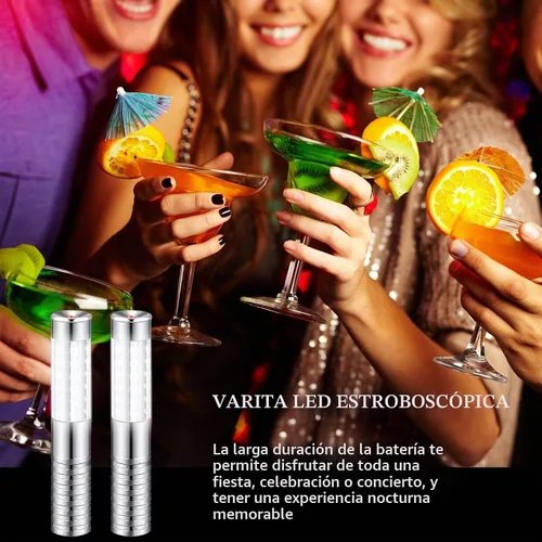 Vista 3 de Luz de Bastón Estroboscópica, Luz de Mano para Escenario, Destellos de Botella de Champán, Luces LED Recargables de Servicio de Botella - para Bar