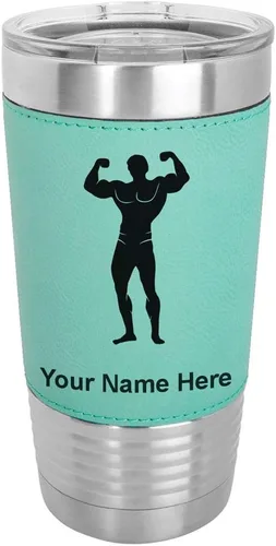 Vista 20 de LaserGram Personalized 20oz Tumbler, Bodybuilder (Baseball Style)