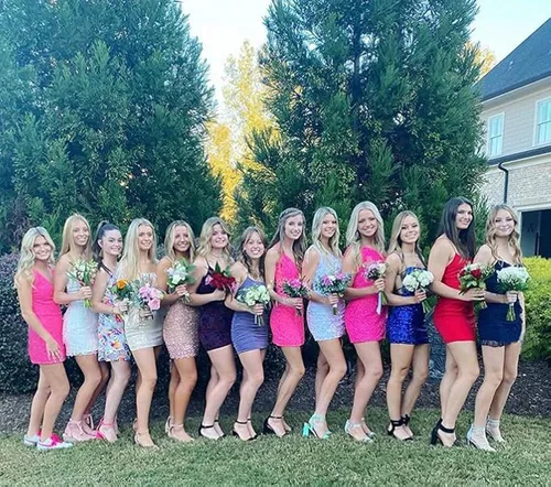 Vista 5 de Loyeloy Vestidos cortos de regreso a casa de un hombro para adolescentes, vestido de fiesta ajustado con lentejuelas brillantes para mujer