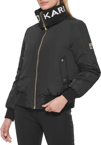 Vista 3 de Karl Lagerfeld Paris Women's Bomber Jacket