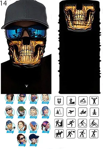 Vista 4 de VPK - Pasamontañas para el cuello, para motociclismo, pesca, ciclismo, sol y deportes
