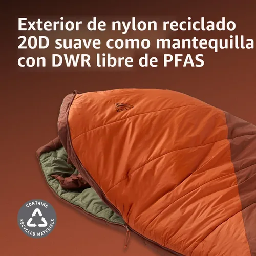 Vista 4 de Kelty Cosmic Synthetic Fill - Saco de dormir de 0 grados para mochilero, regular – correas de compresión, saco de cosas incluido