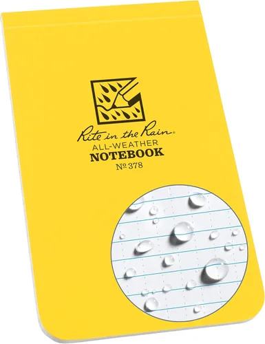 Vista 15 de Rite in the Rain Cuaderno encuadernado superior resistente a la intemperie, 3.25" x 5.25", cubierta negra (No. 778)