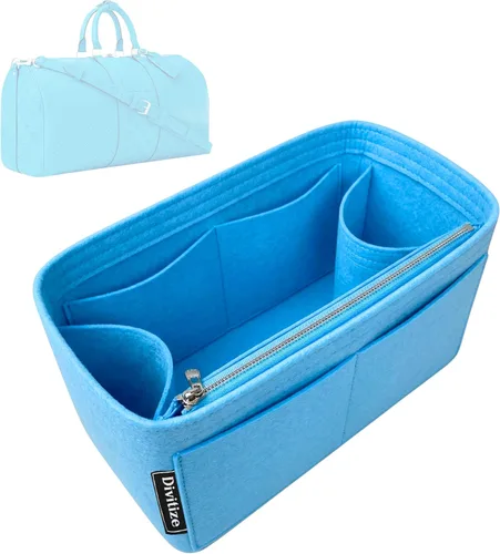 Vista 18 de Divitize Organizador de bolso premium compatible con LV Keepall 25/35/45/50/55/60, hecho a mano, ajuste perfecto, cómodo y resistente, fieltro