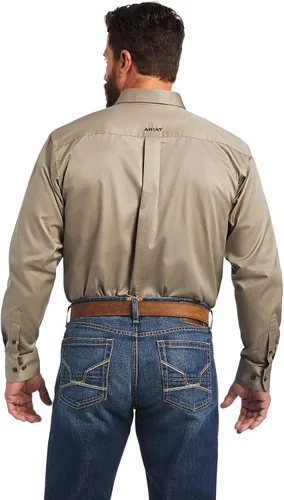 Vista 2 de ARIAT Camisa de sarga con logotipo del equipo para hombre Negro