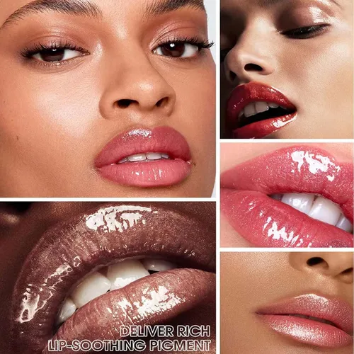 Vista 3 de Brillo de labios transparente, brillo de labios tintado, brillo de labios, aceite de labios para adolescentes, hidratante de alto brillo y brillo