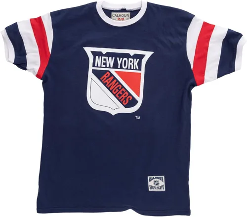 Vista 5 de Calhoun NHL Surf & Skate - Camiseta de estilo retro para hombre, diseño de rayas, estilo retro