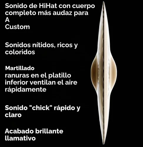 Vista 4 de Zildjian A20550 14" A Custom Mastersound Hi-Hats Platillos