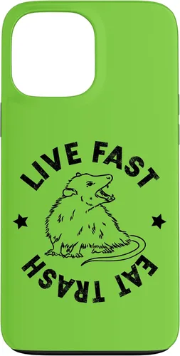 Vista 23 de iPhone 16 Funny Live Fast Eat Trash Possum Lover Case