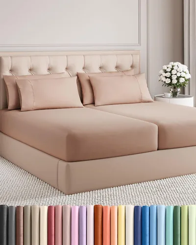 Vista 246 de Juego de sábanas Twin de 4 piezas - Cómodo, transpirable y refrescante - Juego de ropa de cama de lujo de hotel ultrasuave con bolsillos profundos