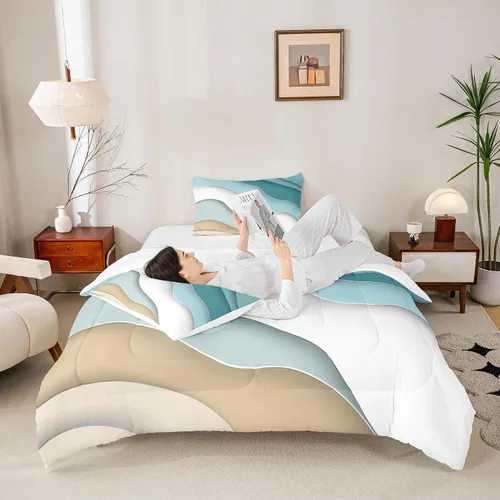 Vista 62 de Castle Fairy Juego de edredón con diseño de gato lindo para niños, tamaño twin, juego de ropa de cama con hojas de flores, luna, noche y cielo
