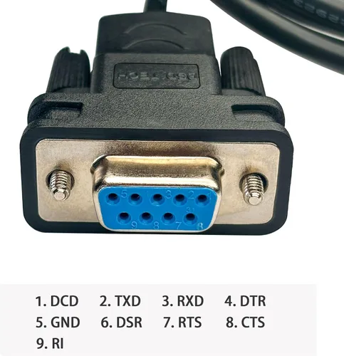Vista 4 de DSD TECH SH-RS232G USB al microprocesador incorporado del cable hembra serial DB9 FTDI FT232RL