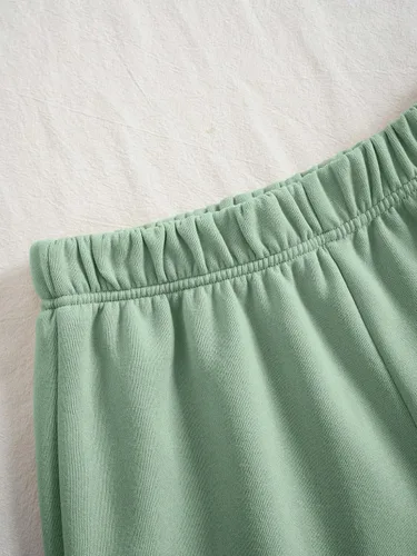 Vista 4 de Verdusa Conjunto de sudadera con capucha y pantalones cortos de 2 piezas para mujer