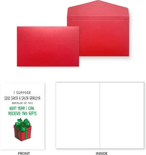 Vista 6 de Joycard Tarjetas de Navidad divertidas y humorísticas, tarjetas de felicitación de Año Nuevo, tarjeta de felicitación de Navidad para novio, novia