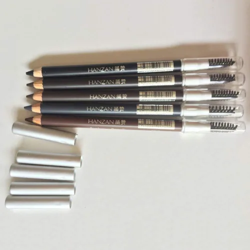 Vista 9 de Lápiz de cejas impermeable delineador de ojos para cejas, lápiz de maquillaje de madera de cedro, herramienta cosmética (EB02 café oscuro)