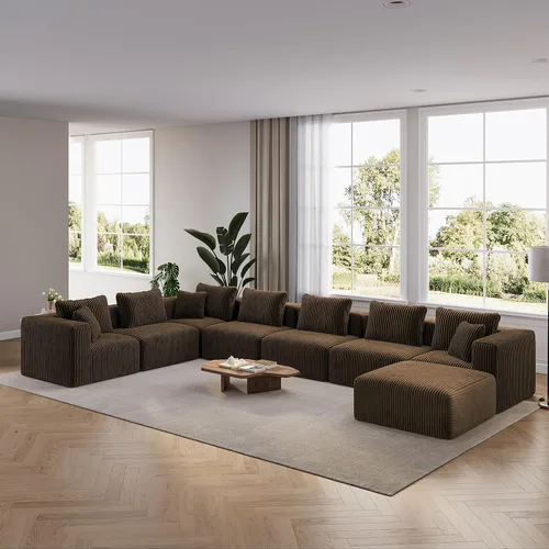 Vista 14 de Novilla - Sofá biplaza modular de 70.8 pulgadas, sofá modular de espacio pequeño, moderno sofá de nube con soporte Smarts Coil®, sofá seccional sin