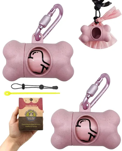 Vista 17 de Dispensador de bolsas de recogida de caca de perro con 1 rollo de color aleatorio, bolsas de residuos para perros a prueba de fugas y perfumadas