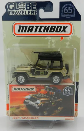 Vista 2 de MATCHBOX Globe Travelers Gold/Black JEEEP Wrangler 65 aniversario