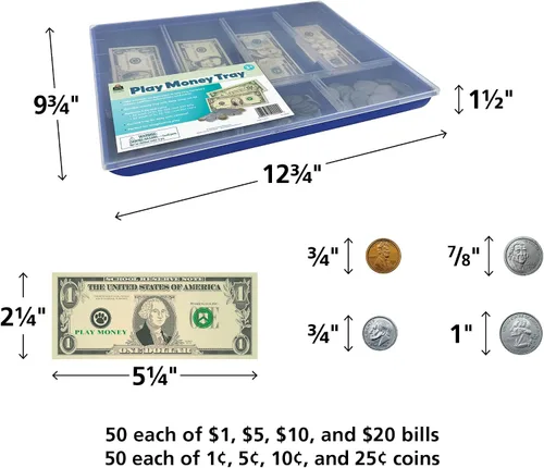 Vista 6 de Teacher Created Resources Bandeja de dinero de juego (TCR20960)