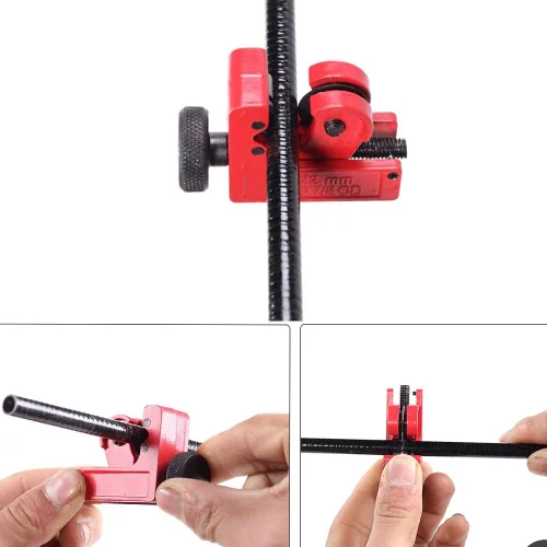 Vista 5 de Cortador de tubos, 0.118-0.866 in (1/8 a 7/8 pulgadas) ajustable, cortador de tubos rígidos de alta resistencia para tubos de acero inoxidable