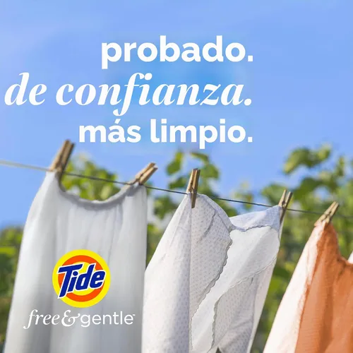 Vista 8 de Tide Free & Gentle - Detergente líquido suave para ropa, 64 cargas