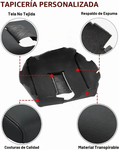 Vista 3 de KBH Funda de reemplazo para consola central de auto para Chevy Chevrolet Silverado y GMC Sierra 1500 2500 3500 2014-2018, funda de reposabrazos