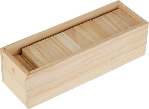 Vista 3 de Trademark Innovations Juego de rompecabezas apilable de madera de 12 pulgadas con caja de madera y estuche de transporte (54 piezas)
