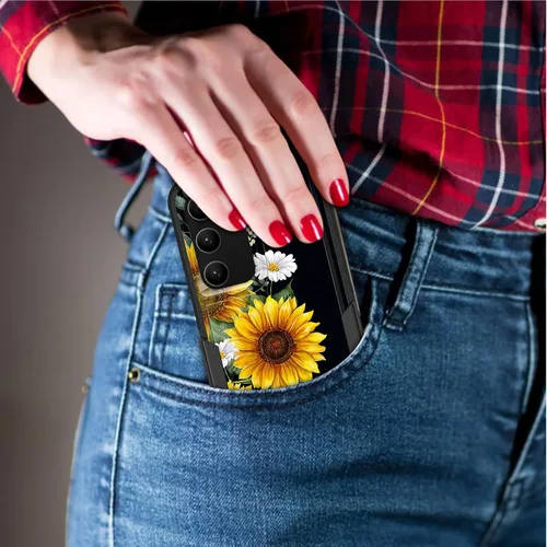 Vista 273 de Funda para Galaxy A14 5G, resistente de doble capa híbrida de policarbonato duro, goma suave, a prueba de golpes, funda protectora resistente