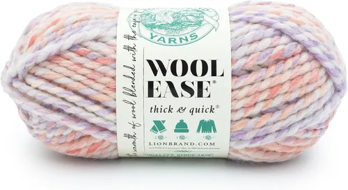 Vista 38 de Lion Brand Yarn - Ovillo de lana Wool-Ease Thick & Quick color fuerza aérea Super Bulky Wool Acrylic Blend Fiber for Soft Hats, Sweaters, Chunky