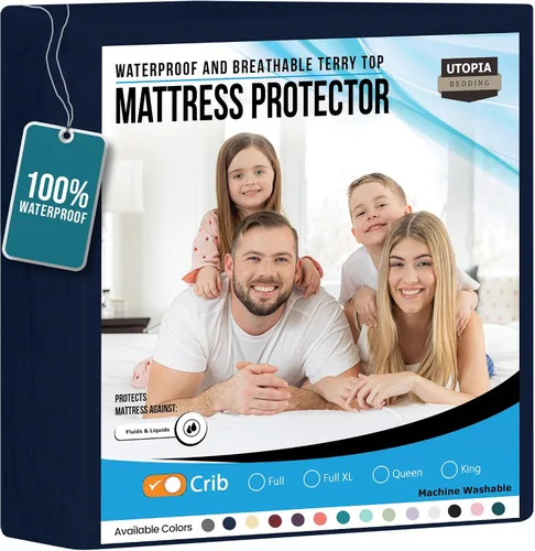 Vista 25 de Utopia Bedding – Protector impermeable de colchón tamaño individual, funda de colchón de terry premium de 200 GSM, transpirable, estilo ajustado