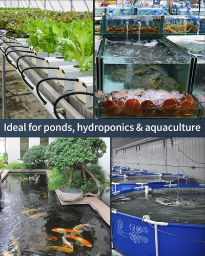 Vista 7 de Pawfly Pond Air Pump Outdoor Oxygen Pump for Fish Koi Ponds 3000 to 10000 Gallons Adjustable Pond Garden Aerator Pump Kit with Airline Tubing