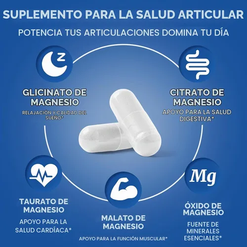 Vista 4 de Conjunto de suplementos de glucosamina condroitina MSM y complejo de magnesio