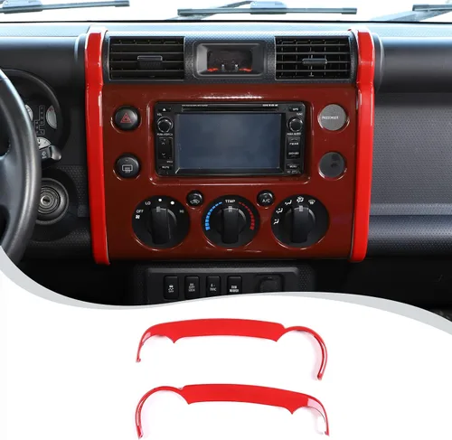 Vista 10 de Tira lateral de navegación de consola central de ABS para automóvil para Toyota FJ Cruiser 2007-2021, cubierta de tira decorativa lateral