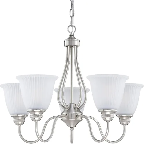 Vista 10 de 3 luces de vidrio industrial moderno con acabado de níquel cepillado. Accesorio de iluminación y decoración de jaula de alambre de metal para sala