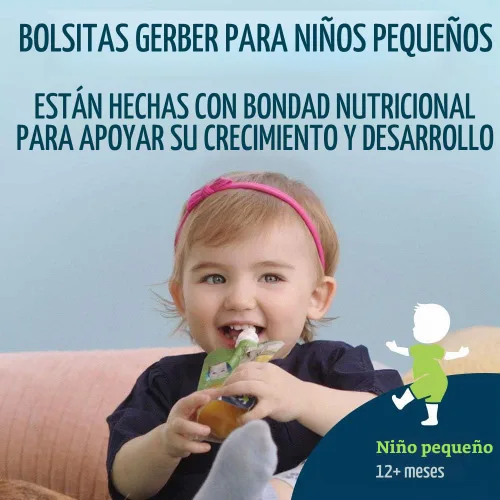 Vista 4 de Gerber Bolsas de comida para bebés, paquete variado de aperitivos para niños pequeños (18 unidades) Gerber Baby Snacks Puffs Paquete variado