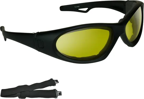 Vista 6 de Bikershades Gafas de seguridad para motocicleta, intercambiables, para hombres, tamaños de cabeza grandes Claro ligeramente teñido