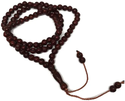Vista 7 de Tasbih musulmán - Rosario de 99 cuentas AMN-238 con estrella lunar grabado en religioso islámico Eid Ramadán
