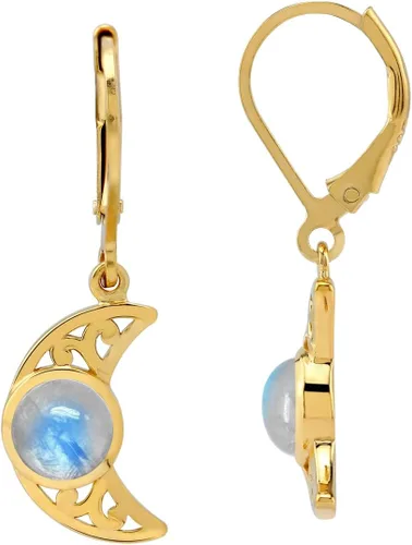 Vista 17 de Silvershake Aretes colgantes o colgante o colgante de plata de ley 925 chapada en oro amarillo con dije o colgante con cadena de 18 pulgadas
