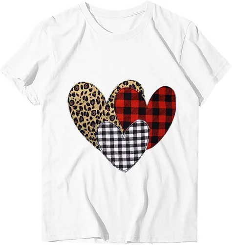 Vista 4 de Football Shirt Women Printing Sleeves Women Tops T-Shirt Loose Short O-Neck Blouse Casual Women's Blouse Solid