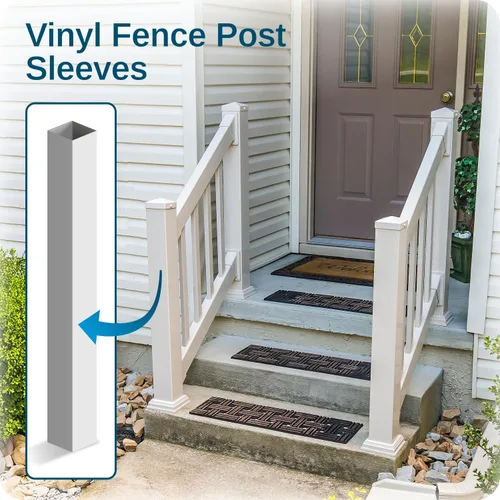 Vista 2 de Weatherables Funda para poste de 4 x 4 pulgadas, resistente a la intemperie, de vinilo premium para exteriores para durabilidad prolongada y fácil