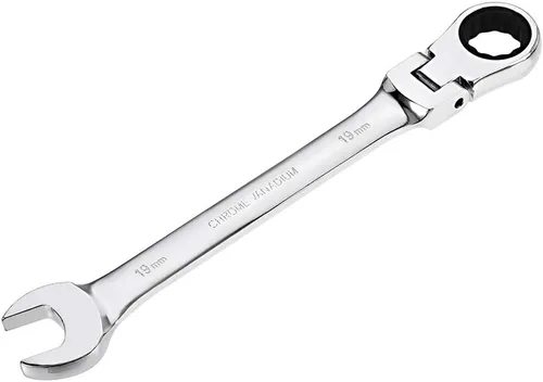 Vista 23 de uxcell Llave combinada de trinquete de cabeza flexible de 0.236 in métrica 72 dientes 12 puntos de trinquete caja terminada herramientas de llave