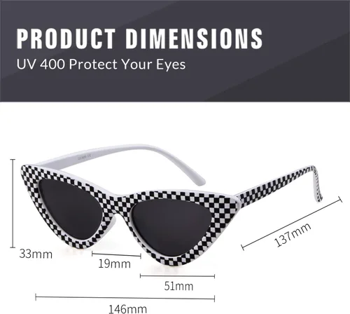 Vista 4 de Gifiore - Lentes de sol para mujer, diseño retro vintage