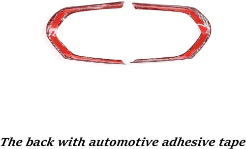 Vista 5 de YIWANG Rojo de fibra de carbono real coche volante botón marco ajuste para BMW F20 F22 F21 F30 F32 F33 F36 F06 F12 F13 X5 F15 X6 F16 M-Sport Auto