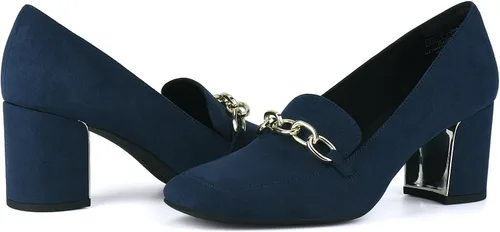 Vista 7 de JENN ARDOR Mocasines de tacón para mujer, cómodos mocasines de tacón cuadrado, zapatos de tacón grueso para mujer, zapatos de trabajo, zapatos