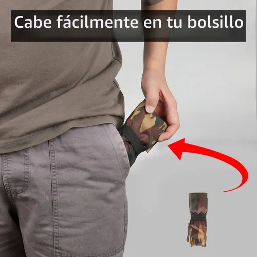 Vista 5 de Aricsen Bolsas de compras reutilizables de camuflaje de 15 x 4.5 x 15